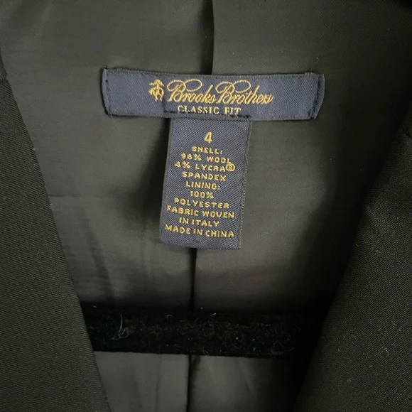 Brooks Brothers Black Two-Button Tailored Blazer - Picture 5 of 5
